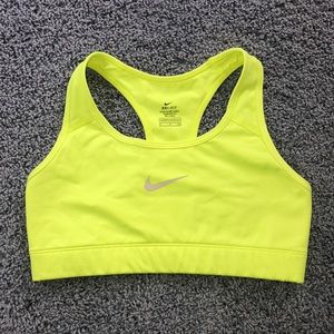 Neon Yellow Small Nike Sports Bra